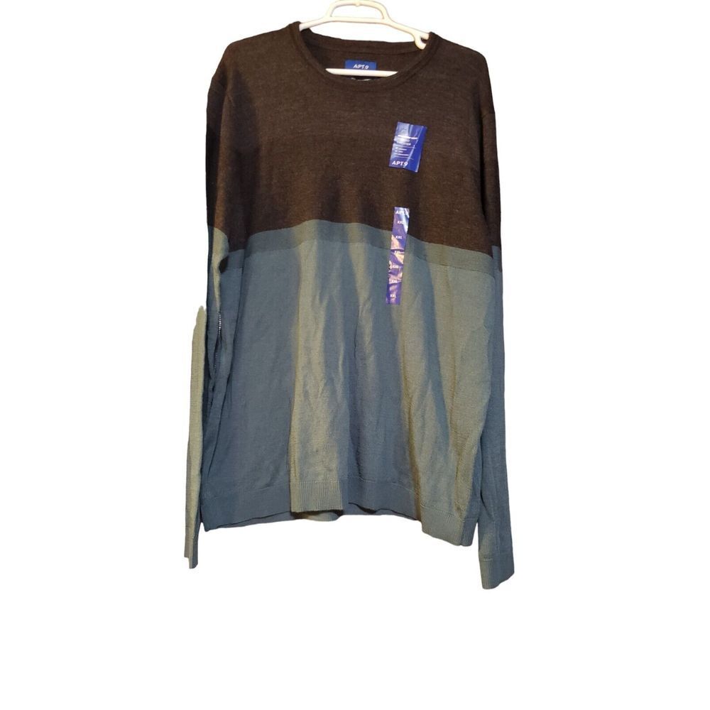 NWT Apt.9 Seriously Soft Merino Wool‎ Knit Crewneck Sweater XXL Preppy Outdoors